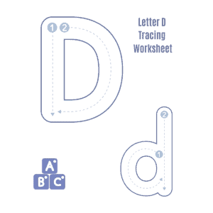 traceable uppercase and lowercase letter d free printable